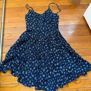 Old Navy Navy Blue Floral Dress